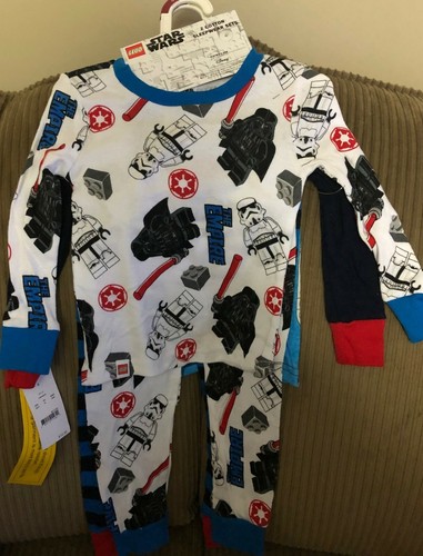 Lego Star Wars Boy's Darth Vader Glow-in-the-Dark 4-Piece Pajama Set, Size 4 - Picture 2 of 2