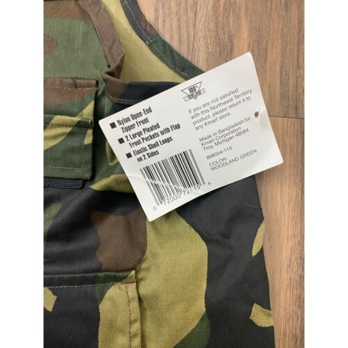 NEW VTG 90s Northwest Territory Deluxe Hunting quilted camo vest w/game bag, L - Picture 5 of 5