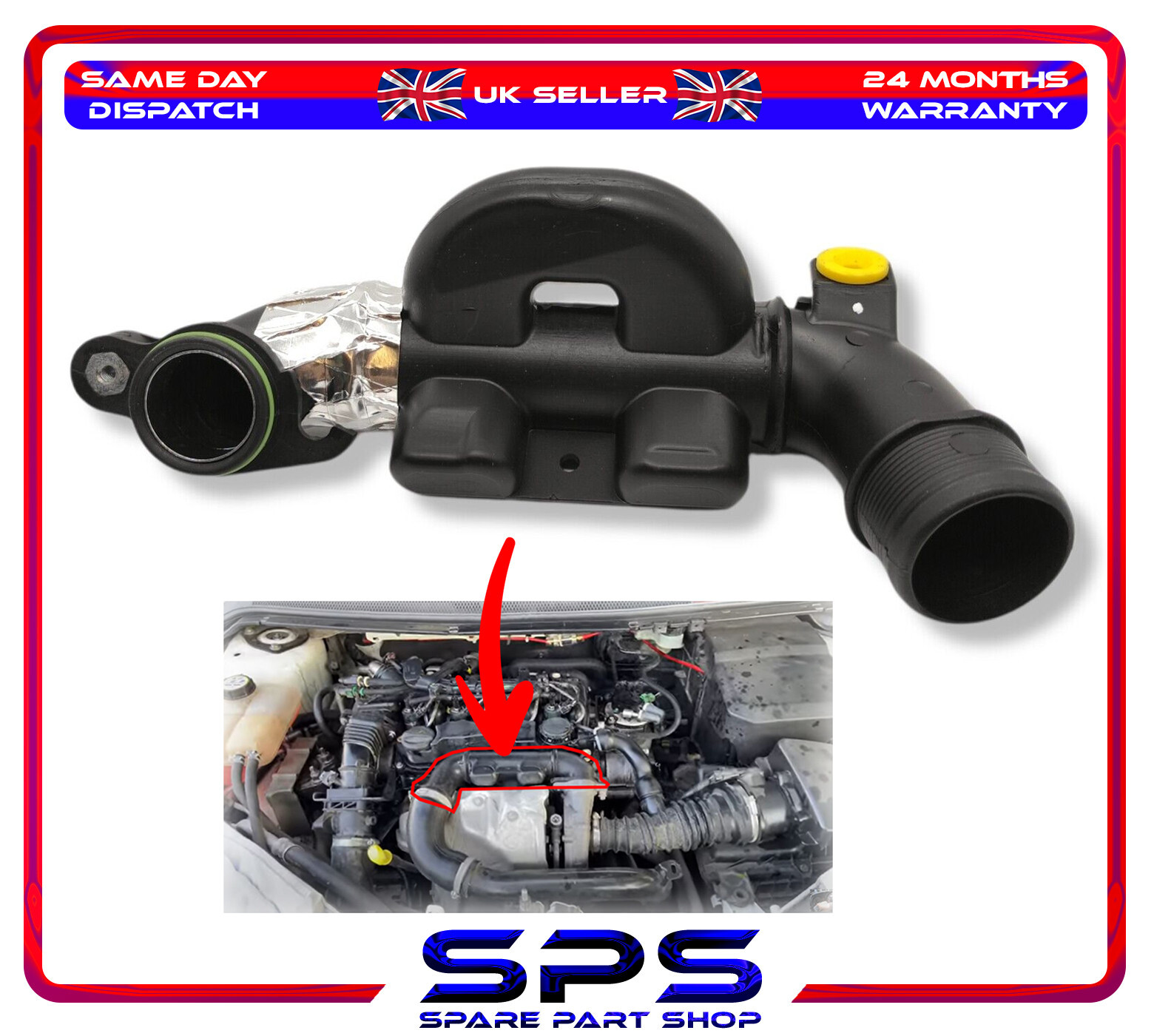 Intercooler Intake Air Hose For Citroen C5 III Peugeot 407 1.6 Hdi 1440P2