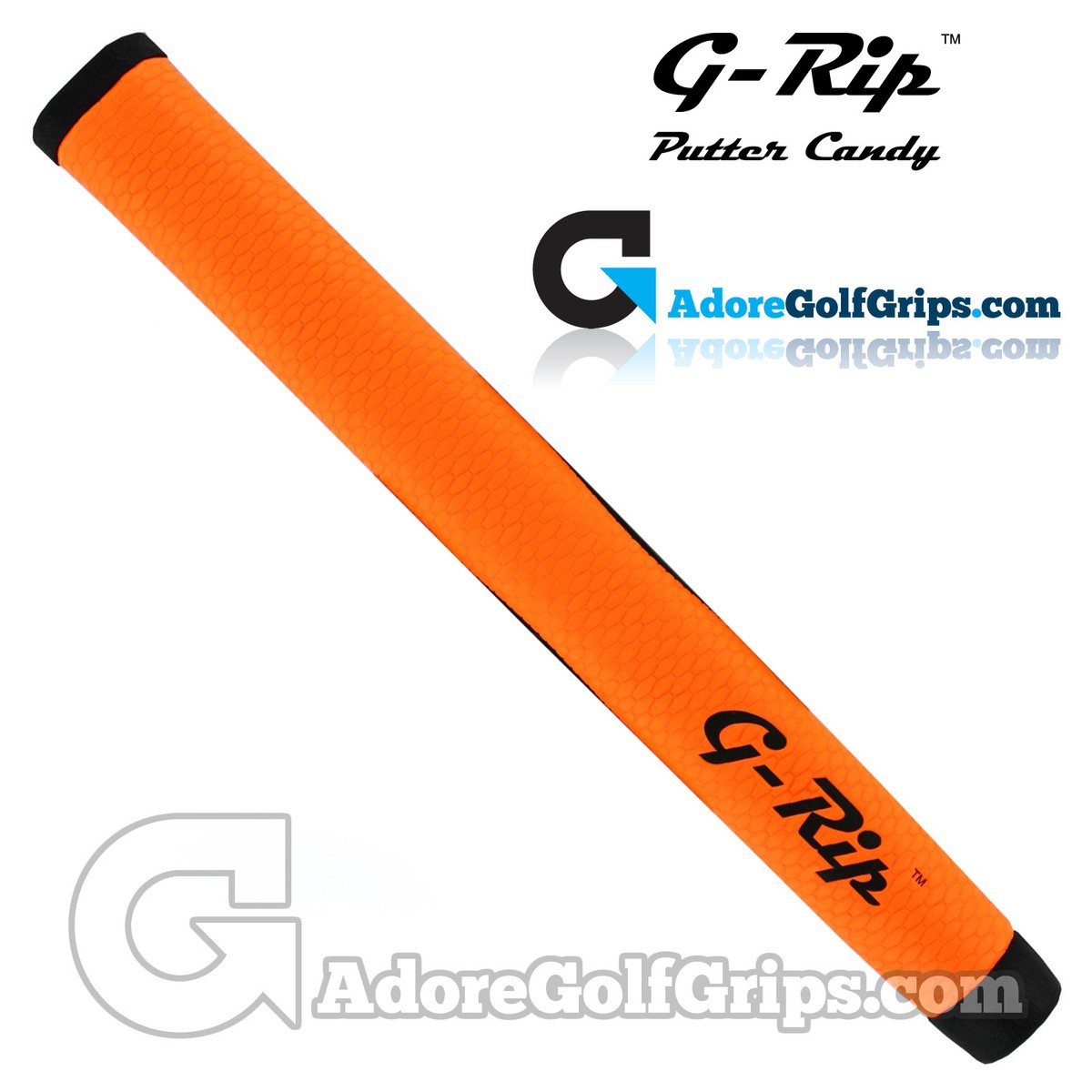 G-Rip ST-1 Straight Taper Midsize Putter Grip - Orange / Black +