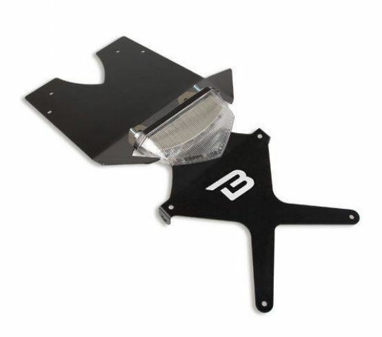 Support de plaque Barracuda pour moto Triumph Speed Triple 1050 de 2008 à 2010 en aluminium noir
