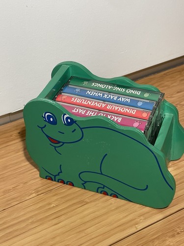 Great American Audio Children’s Dinosaur Fun Cassette Tape Set In Wood Box - Picture 2 of 8
