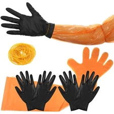 50 Pairs Field Dressing Gloves Disposable Deer Gutting Mittens Cleaning Gloves