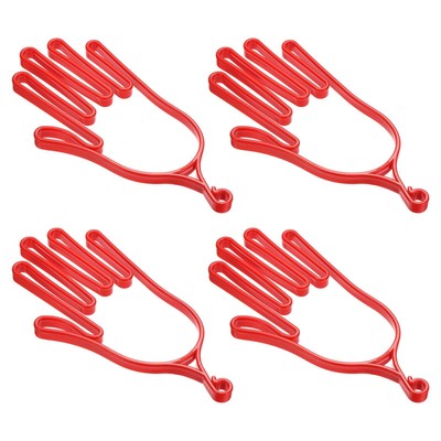 4 Stück Golfhandschuhe Trage Kunststoff Stützgestell Aufhänger Halter Trockner Halter Rot