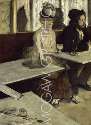 In The Cafe Coffee Shop, Edgar Degas, Wall Decor Home Art Print 14'' x 11'' 2333