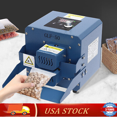 Commercial Plastic Bag Sealer 80W Heat Sealing Machine 0 - 200??C Blue Automatic