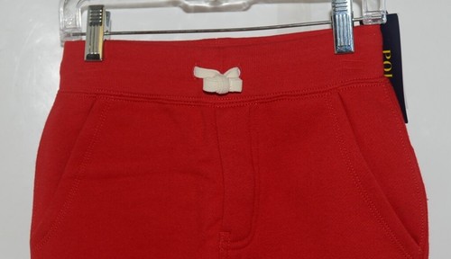 Polo Ralph Lauren Size 8 Small Red Color White Drawstring Joggers - Picture 2 of 7