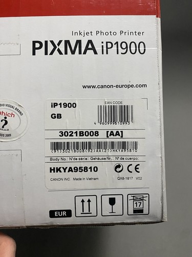 Canon NEW! Pixma iP1900 Inkjet Photo Printer, Black w NEW Ink, Manual/Disc, Box - Picture 15 of 19