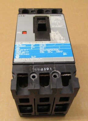 SIEMENS I-T-E ITE ED2 ED23B025 25 AMP 3 POLE 240VAC CIRCUIT BREAKER TYPE ED2