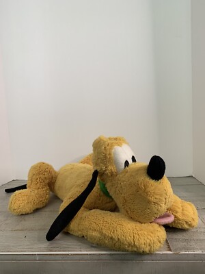 Walt Disney World Parks 16'' Laying Down Pluto Dog Plush Stuffed Animal Toy