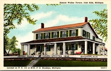 Postcard Historic Walker Tavern U.S. 112 in Irish Hills, Michigan