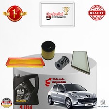 KIT TAGLIANDO FILTRI + OLIO PEUGEOT 206 PLUS 1.1 GPL 44KW 60CV DAL 2012 ->