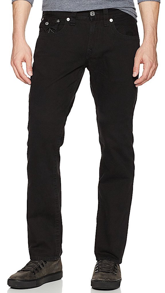 True Religion Straight with flaps all black jeans sz.33 $185 True Religion Straight with flaps all black jeans sz.33 $185