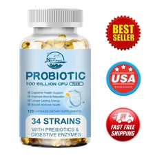Probiotics 100 Billion CFU High Potency Digestive Immune Health Support 120 Caps