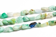 7-9MM Genuine Natural Azurite Malachite Quartz Pebble Chips Grade A Loose Beads