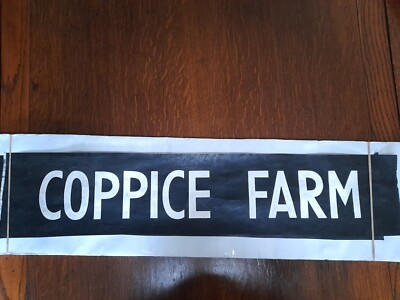 VINTAGE WOLVERHAMPTON BUS BLIND COPPICE FARM BIRTHDAY/WEDDING GIFT