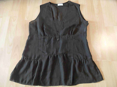 ELEGANCE leichtes Hängerchen Bluse khaki Gr. 42  ZC716
