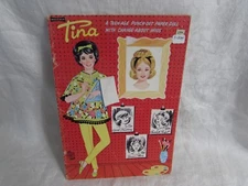 1960s Tina changing wigs PAPER DOLLS 1 doll clothes & access UNCUT Saalfield