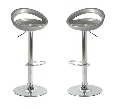 COPPIA SGABELLI POLTRONA UFFICIO ABS SEDIE SGABELLO SILVER BAR