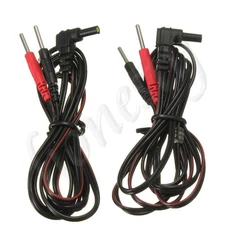 3X Standard Electrode Lead Wires Standard Pin Connection For Tens / Ems Machines