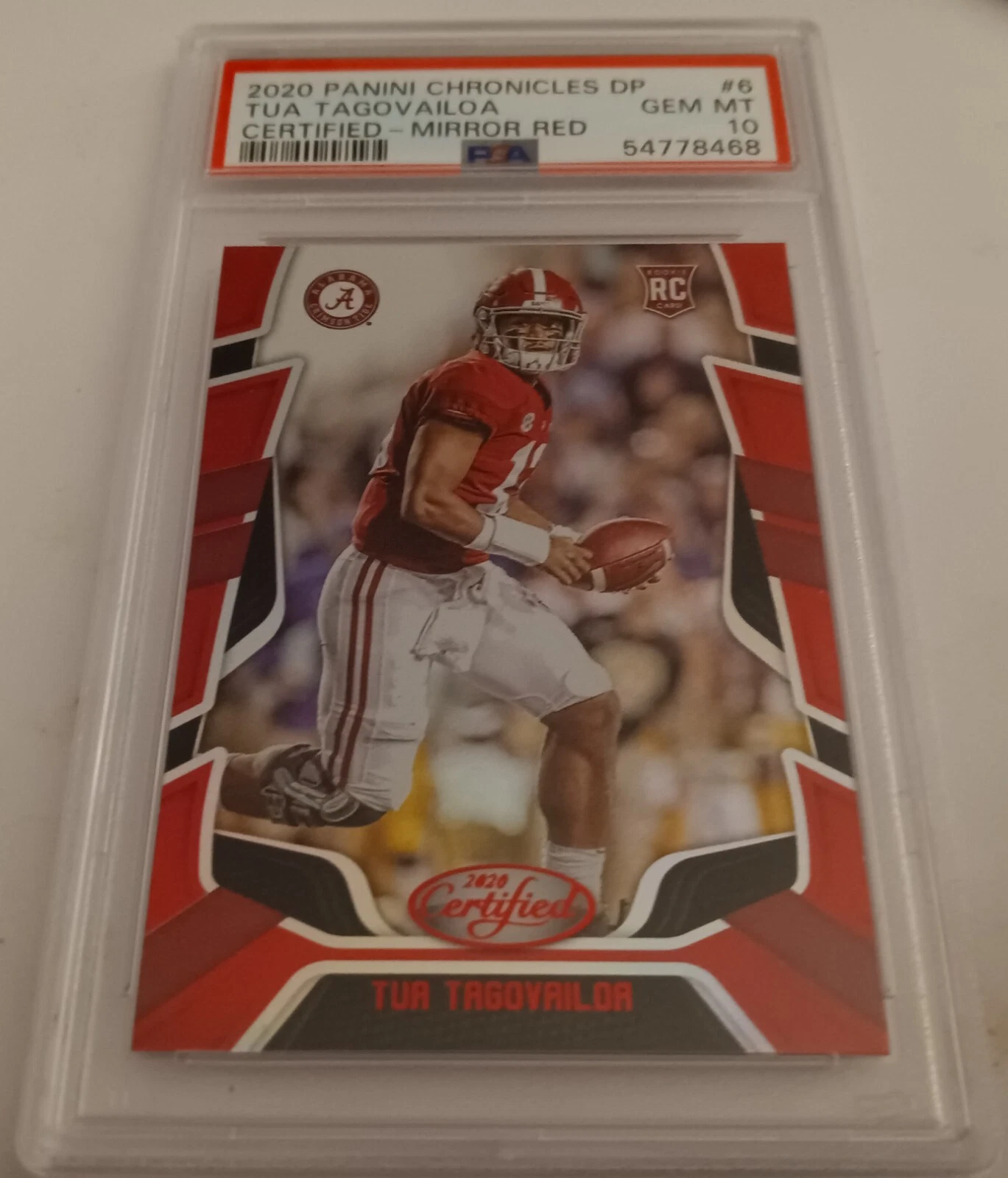 Tua Tagovailoa Panini Chronicles Draft Picks Certified Rookies #6 Mirror Red