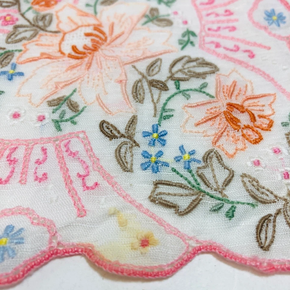 Appenzell Swiss Antique Handkerchief Hankie Linen Embroidered Wedding as is - Image 2 of 4