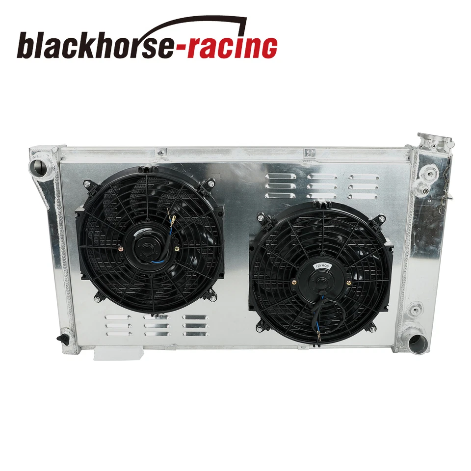 For 67-72 Chevy/GMC C/K 10/20/30 Series Pickup Radiator Aluminum 3Row+Shroud Fan - Изображение 2 из 4