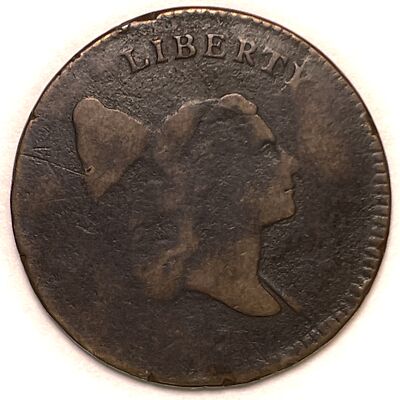 1797 Liberty Cap Half Cent Fine F Coin, Corrosion #7434T | eBay