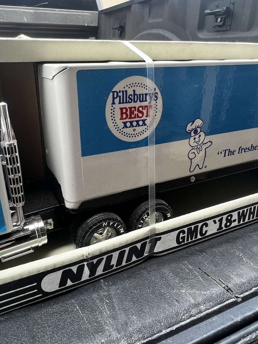 vintage NYLINT toy semi-truck 18 wheeler truck Pillsbury Best MIB