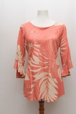 Mae Young Designs Hawaii womens blouse peach S+