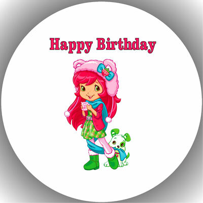 Tortenaufleger Geburtstag Party Tortenbild Fondant - Oblate Emily Erdbeer P62