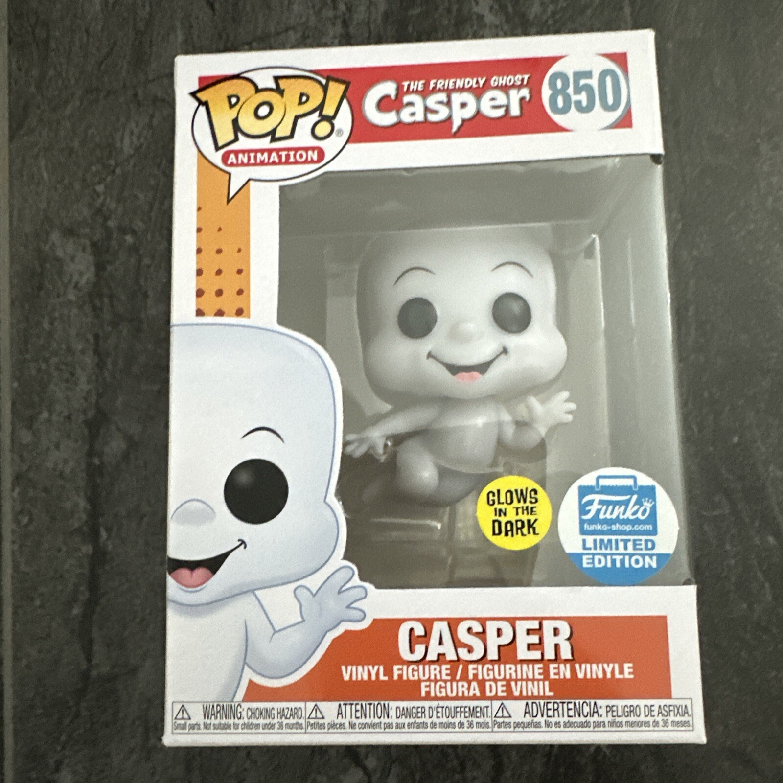 Sale Funko Pop The Friendly Ghost Casper Gitd #850 - Funko Shop Exclusive