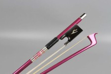 1X 4/4 Violin Bow Carbon Fiber Straight balance AAA Horsetail Ebony Frog purple