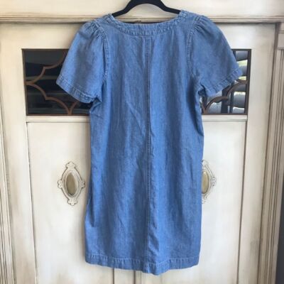 madewell denim popover swing dress VGUC Madewell Denim Popover Swing Dress in Newsom Wash | Size XS
