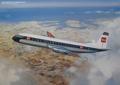 B.E.A. BEA VICKERS VANGUARD BRITISH AIRWAYS FLUGZEUG