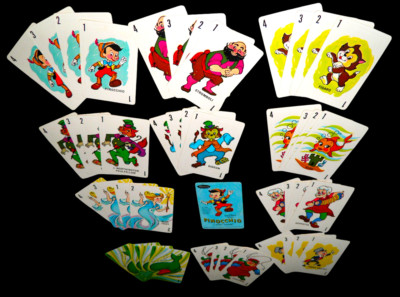 1968-PINOCCHIO-GIOCO DI CARTE-DISNEY-ILLUSTRATI X COLLEZIONISTI