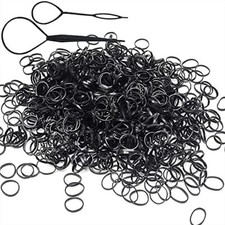 2000 PCS Hair Bands Elastic Hair Band, Mini Hair Rubbers Ties for Girls Black