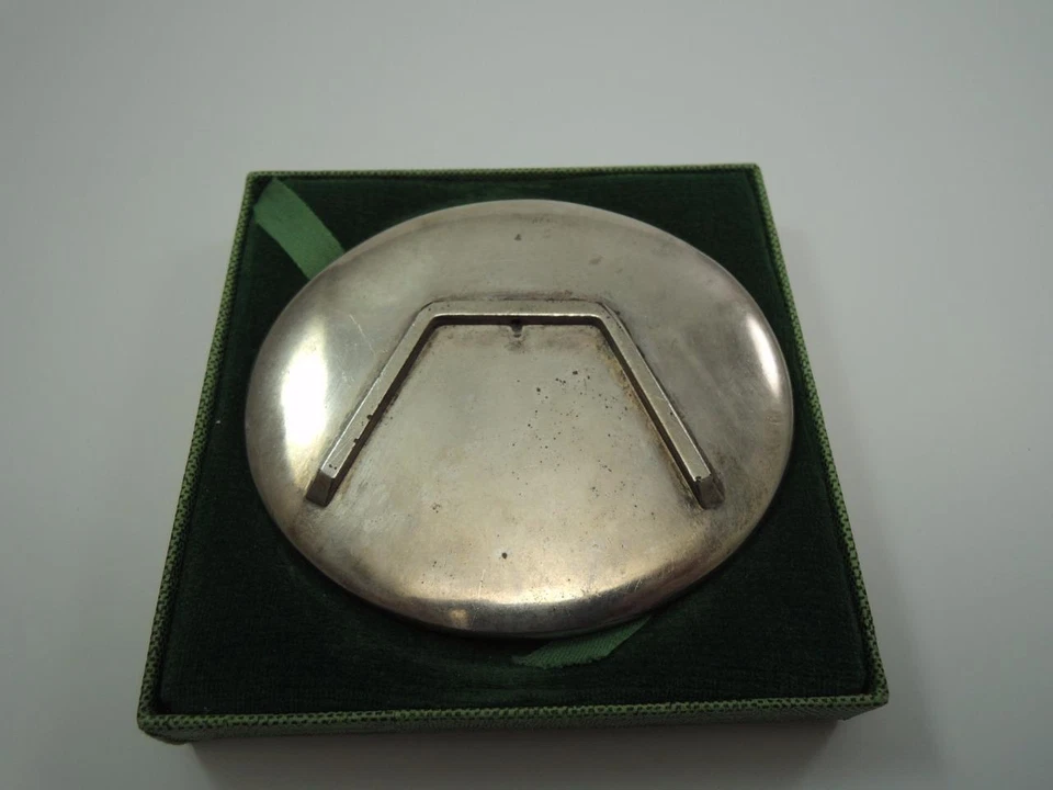 Paris 1986 5th World Congress of External Advertising Oval Nickel Medal + box - Image 3 of 4