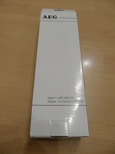 AEG IEC C13 DIN Schuko 4 fach Adapter C14-4x Schuko NEU - Zdjęcie 2 z 5