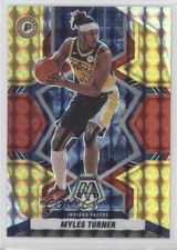 2021 Panini Mosaic Choice Fusion Red & Yellow Prizm 73/88 Myles Turner #196 5l1