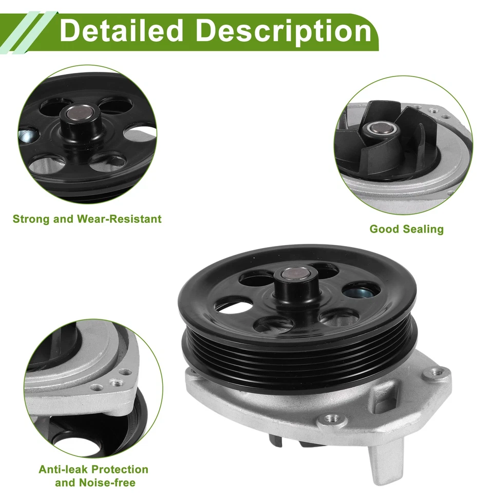 Engine Water Pump for Chevrolet Camaro 2016-2025 No.12663910 Cooling Water Pump - Image 3 of 4