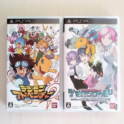 PSP Digimon Adventure World & Re Digitize Set Japan PlayStation Portable gete...