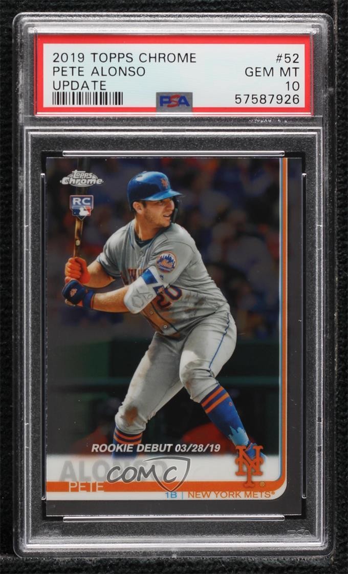 2019 Topps Chrome Update Target Debut Pete Alonso #52 PSA 10 GEM MT Rookie RC