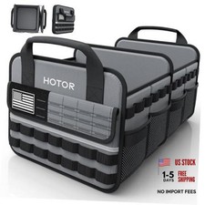 Tactical Trunk Organizer - Car Storage with Front MOLLE Pockets Medium Grey