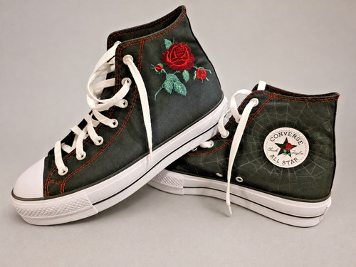 NEW Custom Converse Chuck Taylor All Star mens 9.5 Fall Out Boy Inspired