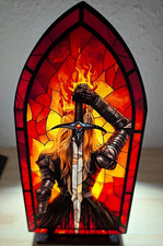 Throne Of Glass Style Acrylic Bookstand/Shelf Decor Stained Glass Effect + LED