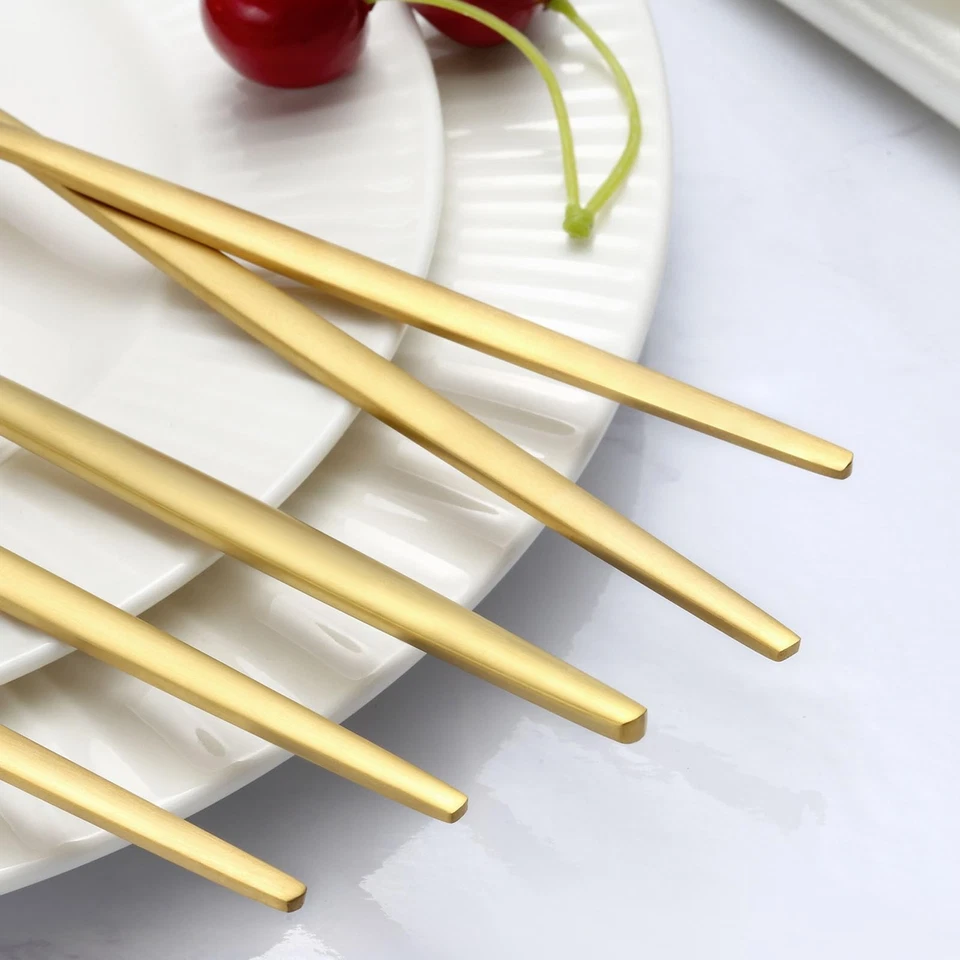 36-Pcs Matte Gold Dinner Forks, 8.4 Inch Forks Silverware, Stainless Steel Fo... - Image 4 of 4