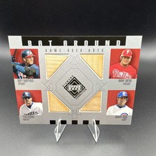 2002 Upper Deck GAME USED Bat Sammy Sosa, Gary Sheffield, Abreu, Klesko BA-SAKS