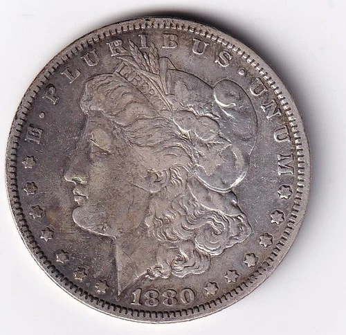 1880 P Morgan Silver Dollar 1$ Coin 90% Silver n.240