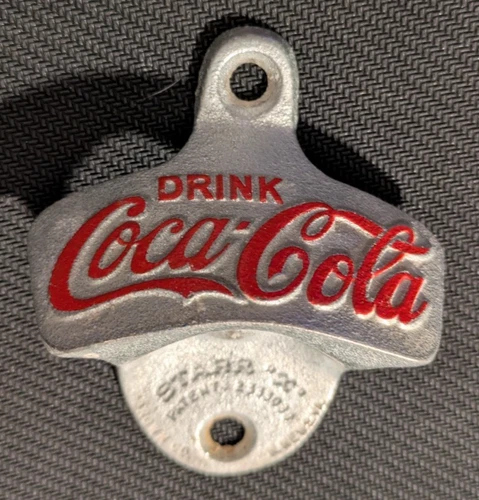 COCA COLA Starr X - Wall Mount Metal Bottle Opener - Pat. 2333088 VINTAGE